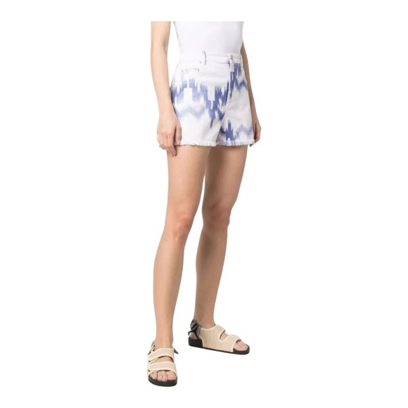 Isabel Etoile Marant Lesiao Woven Print Shorts NWT Size 8 RA1 - Picture 1 of 6